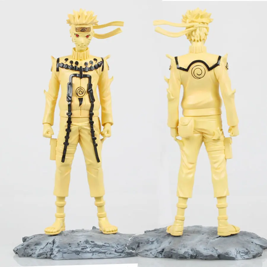 

25.5cm Naruto Anime Figure Uzumaki Naruto Pvc Action Figure kyuubi Chakra mode Model Collection Toys Kids Christmas gifts
