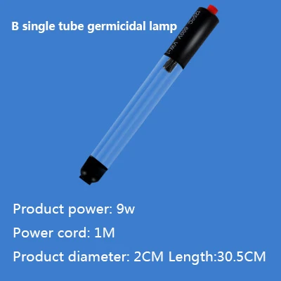 Аквариумный пруд, УФ бактерицидная лампа для стерилизации, аквариумный пруд, погружная бактерицидная лампа, водоросли, чистая вода - Цвет: 9W