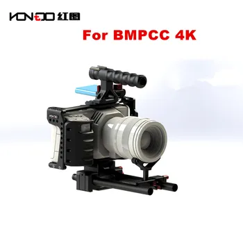 

HONTOO BMPCC 4K cage 15mm DSLR RIG Cage Baseplate Top Handle SSD T5 clamp FOR BlackMagic Pocket Cinema Camera BMPCC 4K
