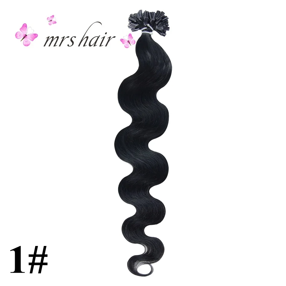 MRS HAIR, объемные волнистые волосы для наращивания с u-образными наконечниками, 20 дюймов, кератиновые волосы на капсулах, машинка для наращивания, Remy Fusion, волосы для ногтей, блонд, 1 г, прядь, 50 шт