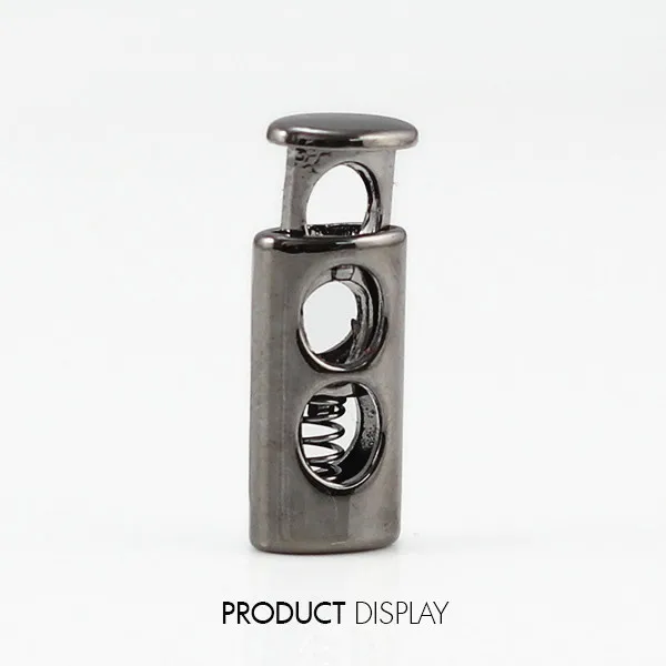 10pieceMetalStopperToggleBlackGunPlatedCordStringLocks