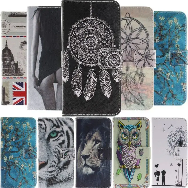 

Cute Flip Mobile Phone Case For Huawei P Smart 2018 Enjoy 7 7s 8 Plus P20 P8 P9 Lite Mini 2017 Honor8 Apricot Wallet Cover P26F