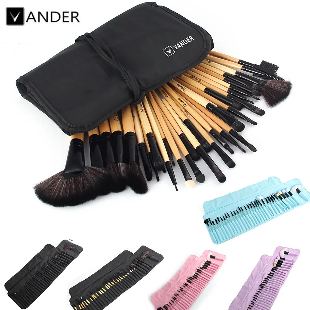 VANDER 32Pcs Set Professional Makeup Brush Foundation Eye Shadows Lipsticks Powder Make Up Brushes Tools + Bag pincel maquiagem