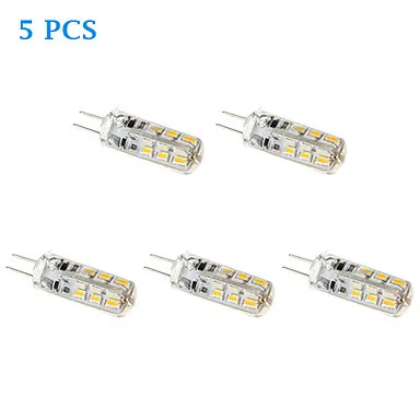 

80pcs G4 LED 12V 1W 24xSMD 110LM Warm White/Whire LED Corn Bulb For Home Free Shipping