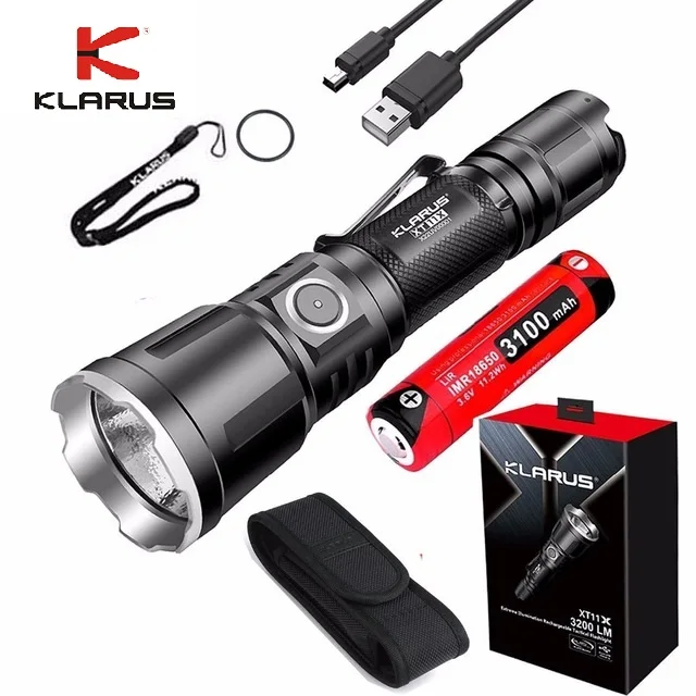 

2018 NEW Klarus XT11X CREE XHP70.2 P2 LED 3200 Lumens Rechargeable Tactical Flashlight With Battery Free Shipping