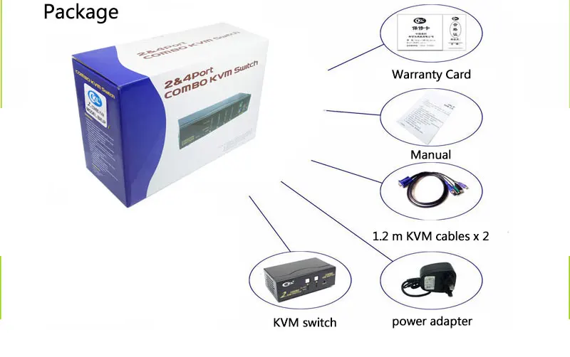 Ckl 2 Порты и разъёмы USB 2.0 шт./2 VGA kvm-переключатель с Кабели Поддержка автоматического сканирования, pc Мониторы клавиатура Мышь DVR NVR сервер