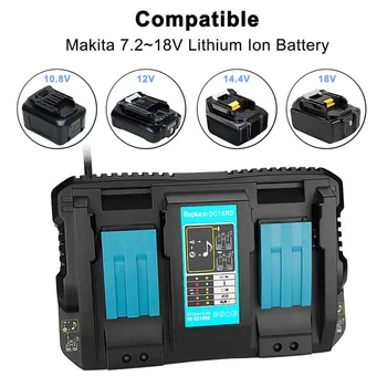 

Li-ion Battery Charger 4A Charging Current For Makita double charge DC18RD 14.4-18V lithium battery DC18RC US Power tool