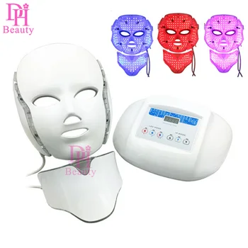 

3 Color Light Photon Electric LED Facial Neck Mask Skin Rejuvenation Anti-Aging LED Photodynamic Beauty Mask for Face Neck Ear