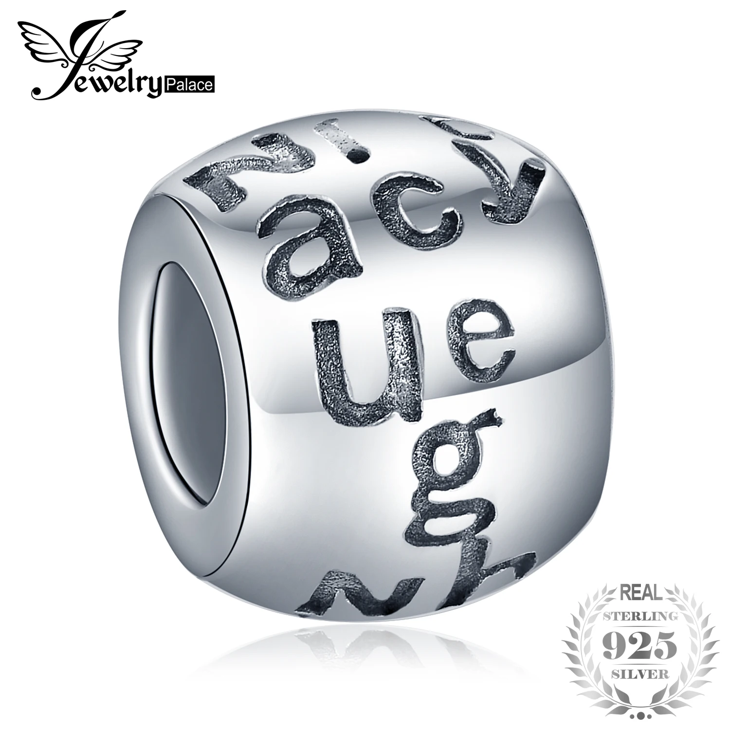 JewelryPalace Christmas Celebration 925 Sterling Silver Engraved Naughty And Nice Bead Charm Fit Bracelets Fashion DIY | Украшения и