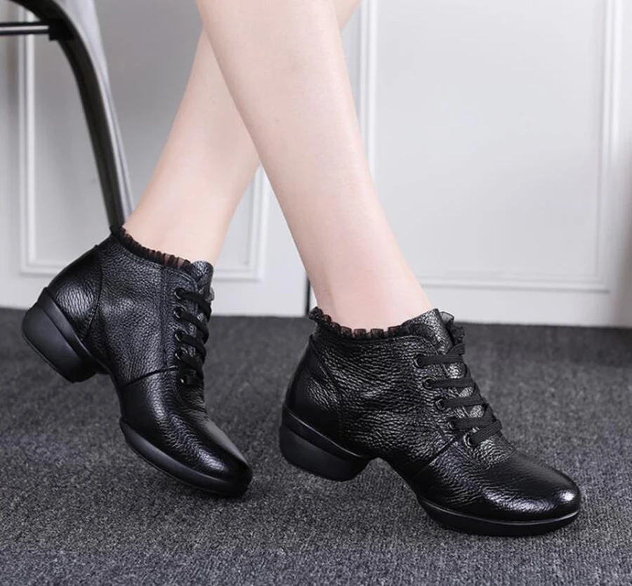 Professional Lace Leather Modern Increase 4CM High Shoes Women Wear Bottom Breathable Plus Velvet | Обувь