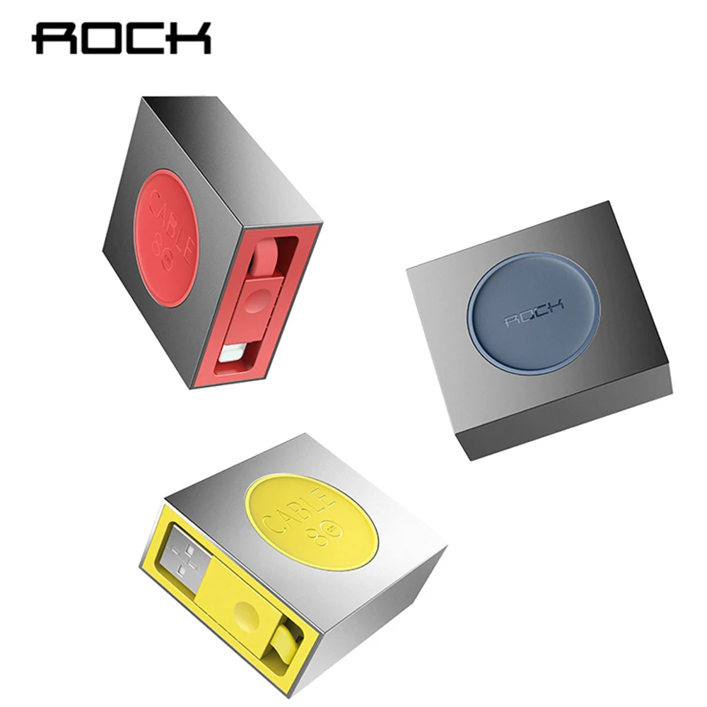 ROCK Retractable USB Cable Box for iPhone Cable for Lightning Fast Charging for iPhone XS Max XR