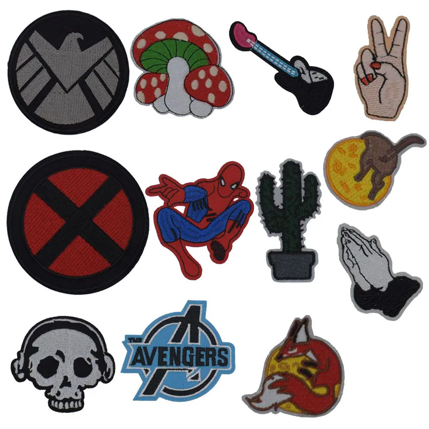 

1Pcs New Arrival HAND AVENGERS Character Iron On For Clothes Skull Parches Patches For Kids Women T-shirt Decoration