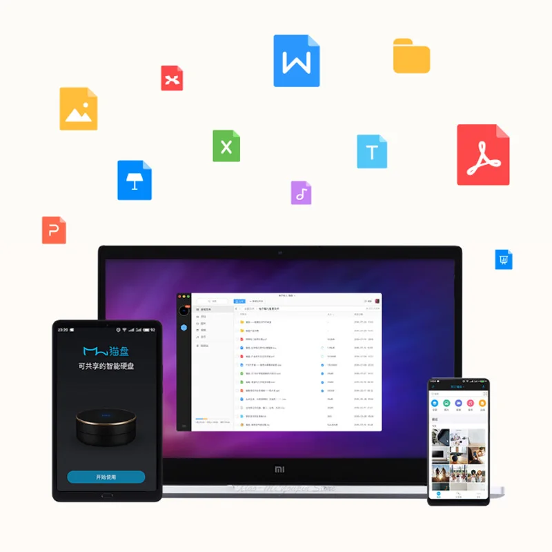  Original Xiaomi Heiluo CatDrive Plus Smart Hard Disk 512MB DDR3L for Share Replaceable Files Pictur