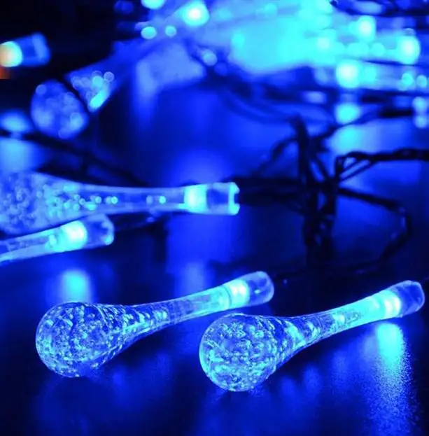 

DZ TSolar water droplet lamp string 4m 20LED lantern Christmas Day courtyard decorative lamp outdoor waterproof