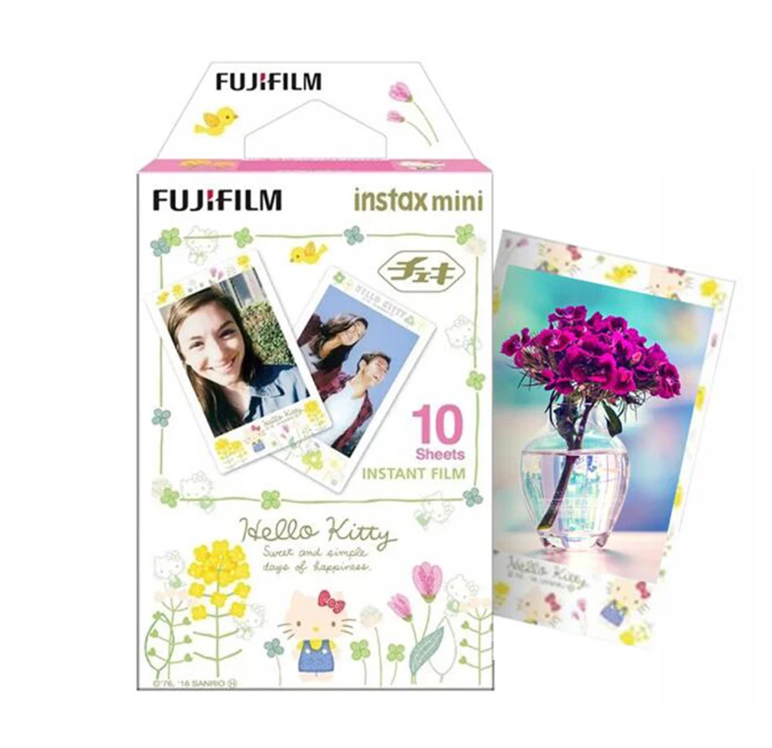 Подлинный ПЛЕНКА INSTAX MINI HELLO KITTY 3(10 ШТ.) рамка пленка fujifilm instax mini для fuji Fujifilm мгновенное Мини 8 70 25 50 90 Фото Камеры принтер Поделиться СП-1 SP-2