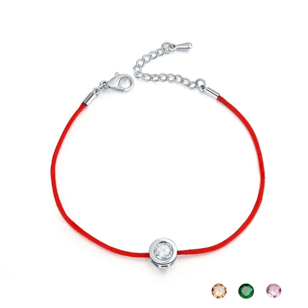 Модный браслет с красной нитью, маленький кубический цирконий, CZ браслеты для женщин, ювелирные изделия ручной работы с кристаллами для влюбленных