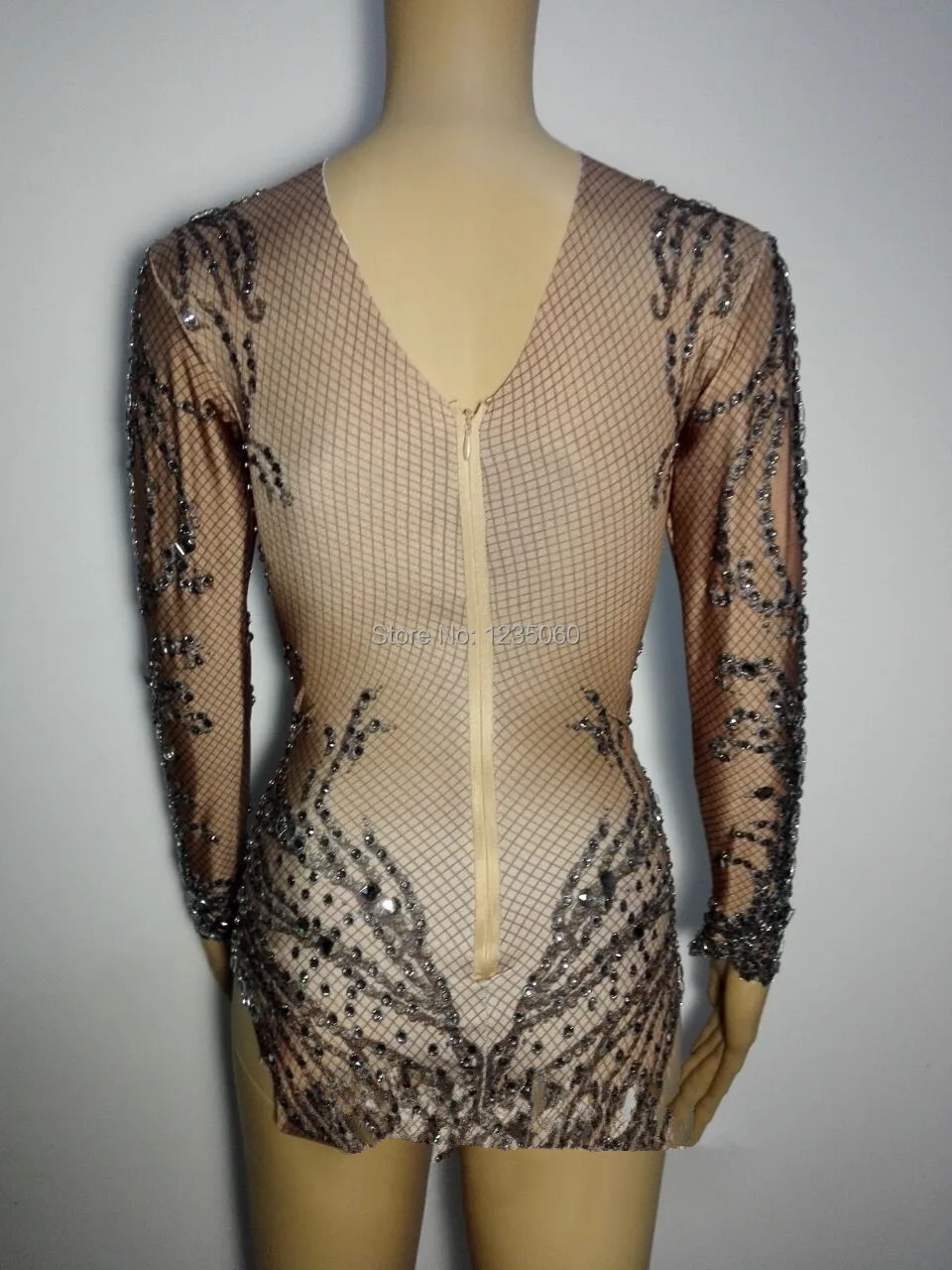 Zentai-Female-Leotard-bodysuit-sexy-costumes-full-diamond-Shining-Black-stone-jumpsuit-bright-Crystal-Rompers-Singer (2)