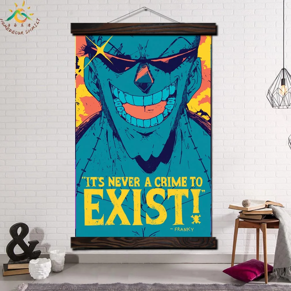 

One Piece Franky Modern Wall Art Print Pop Picture And Poster Frame Hanging Scroll Canvas Painting Home Decor For Living Room