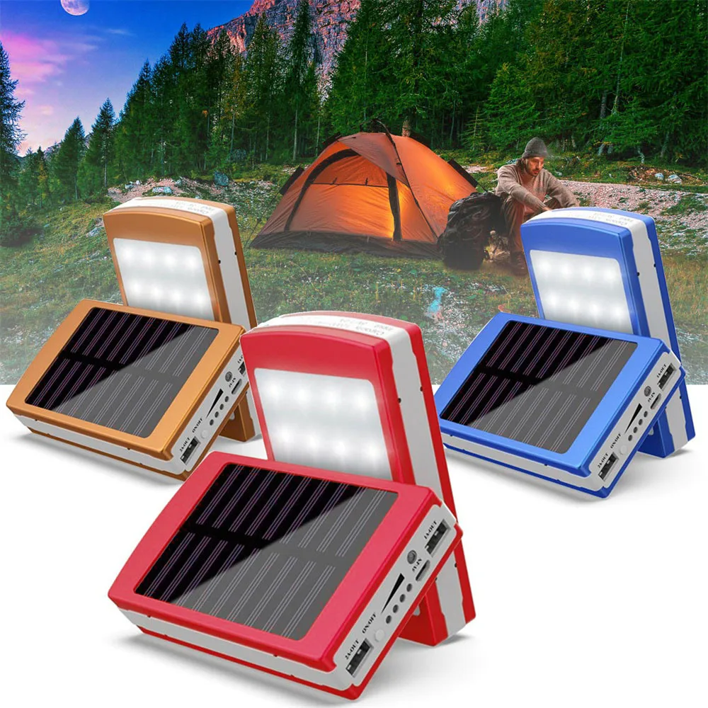 

Mobile power DIY sets of materials Solar LED Portable Dual USB Power Bank 5x18650 External Battery Charger DIY Box Case J2