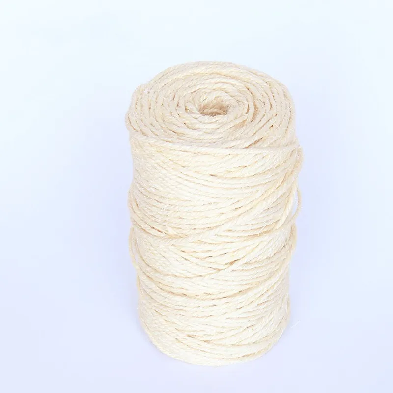 

3/5M Natural Sisal Rope Cat Scratching Post Toys Making DIY Desk Foot Chair Legs Binding Rope Material for Cat Sharpen Claw