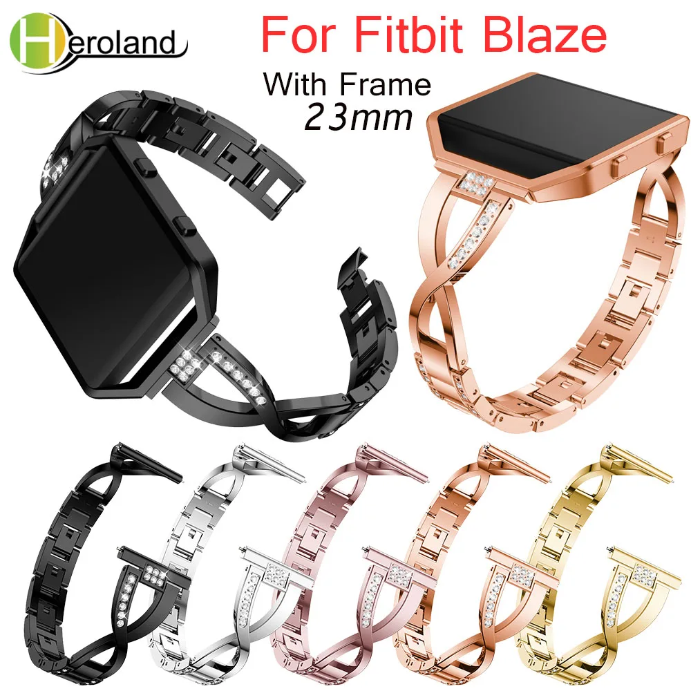 Ремешок из нержавеющей стали для смарт часов Fitbit Blaze 23 мм|Ремешки часов| |