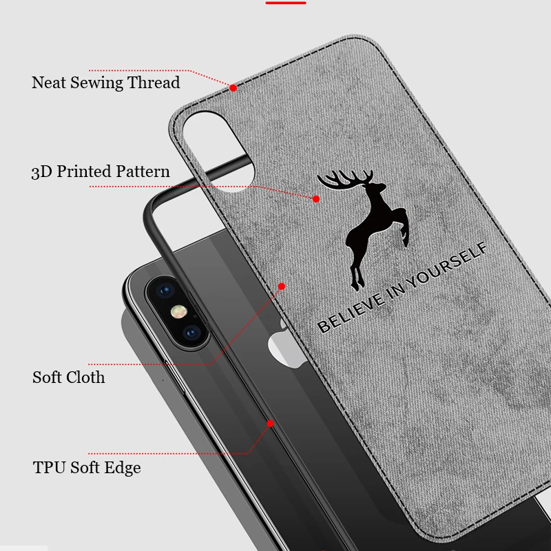 Чехол для телефона iphone Xs Max 7 8 plus iPhonex роскошный мягкий ТПУ чехол мягкая ткань 3D