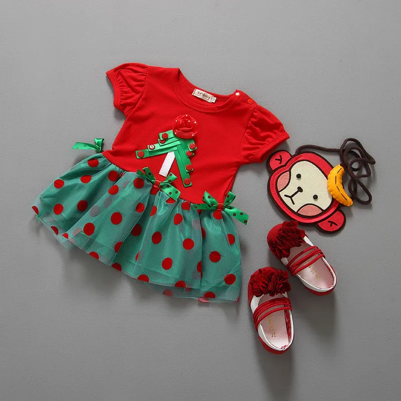 Рождественское платье для маленьких девочек новогодний подарок Robe Enfant Fille