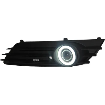 

eOsuns COB angel eye led daytime running light DRL + Fog Light + Projector Lens + fog lamp cover for opel astra 1.8