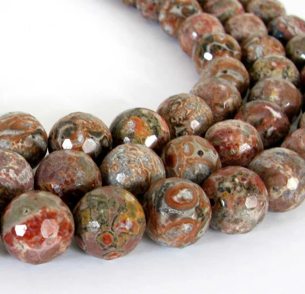 

2017 Top Fashion Rushed Round 10mm Leopardskin Jaspe r jaspis Beads Faceted Round
