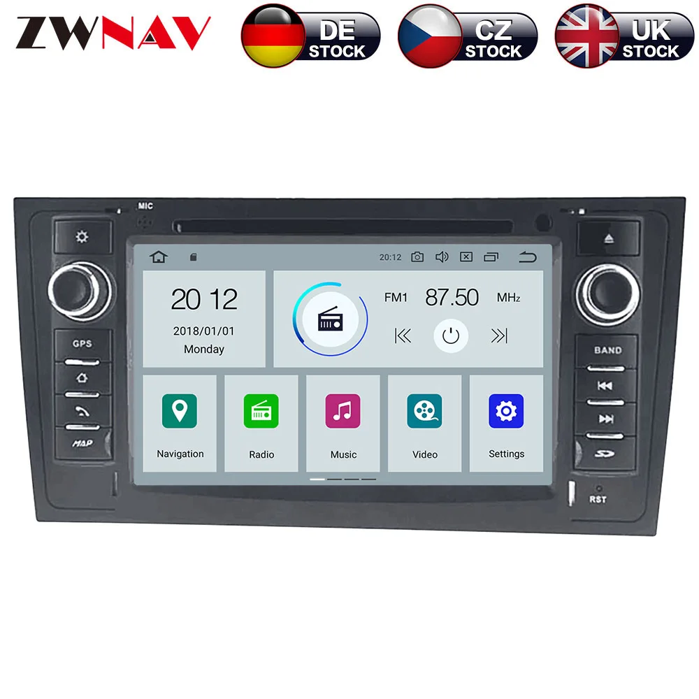 

ZWNAV Android 9.0 Car DVD Player For AUDI A6 1997-2005 Allroad 2000-2006Radio Ibiza GPS with Mirroring link RDS Free 8G Map Card