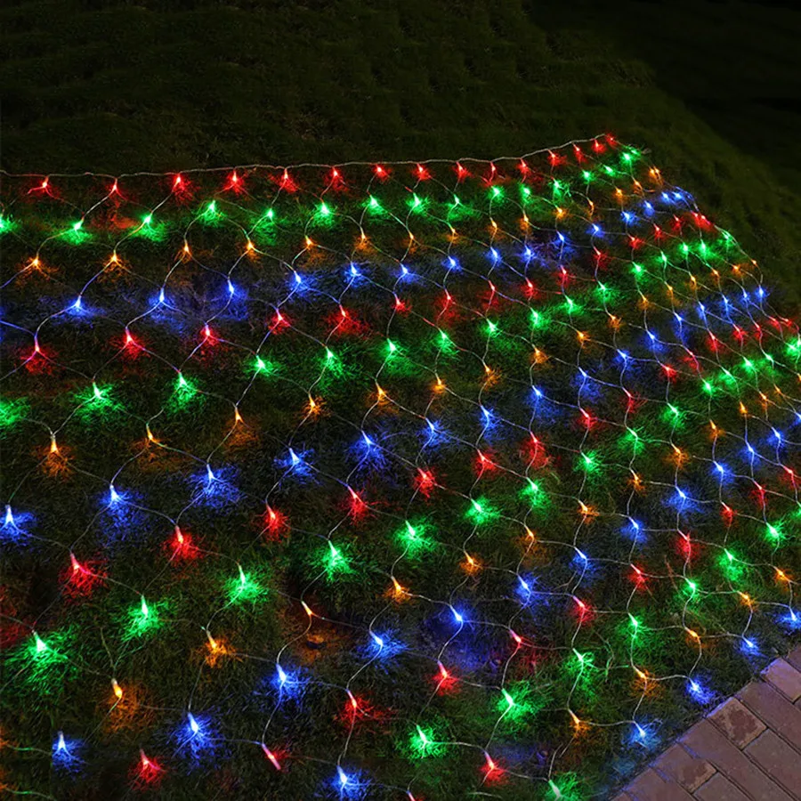 Thrisdar наружный светодиодный сетчатый Сказочный светильник, 2 м x 2 м, 3 м x 2 м, 6 м X 4 м, вечерние занавески на окно, сосулька, светодиодный гирлянда