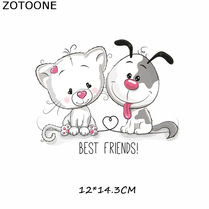 ZOTOONE мультфильм животных набор патчей железа на передачи Единорог панда кошка нашивки с совой для детской одежды Аппликации, наклейки на одежду - Цвет: 522