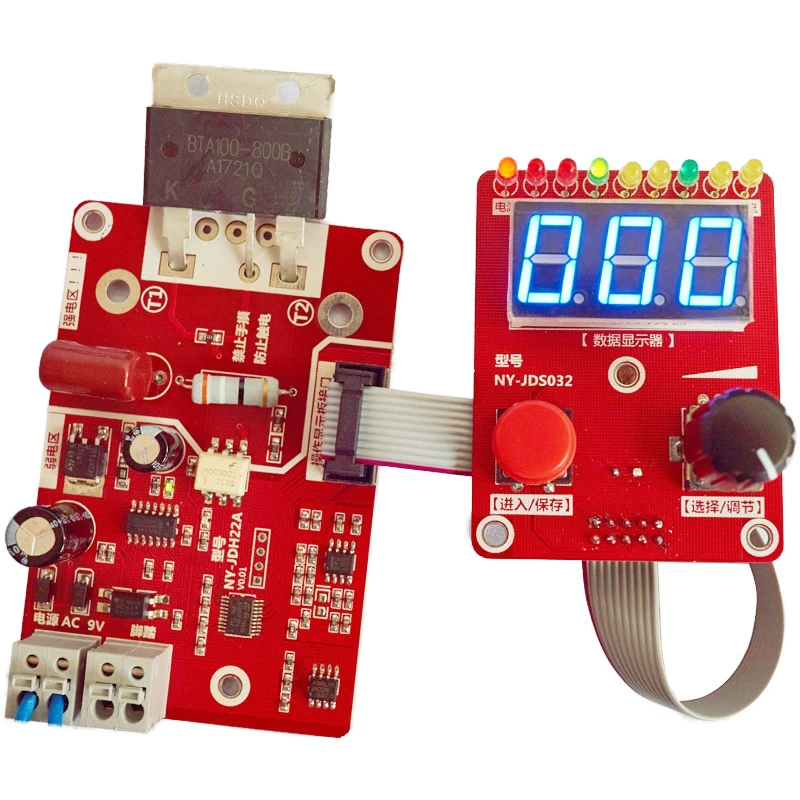 

NY-D02 100A/40A Double Pulse Encoder Spot Welding Machine Time Current Controller Control Panel Board Adjustable Digital Display