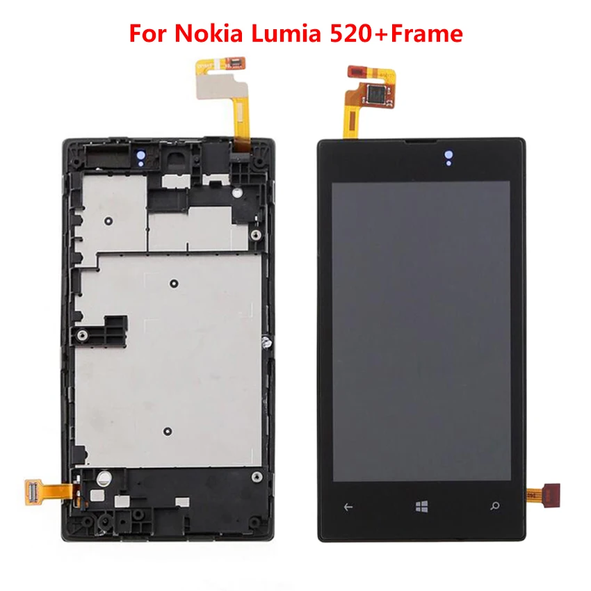 Zerosky 100% протестированный для Nokia Lumia 520 ЖК-дисплей с сенсорным экраном дигитайзер