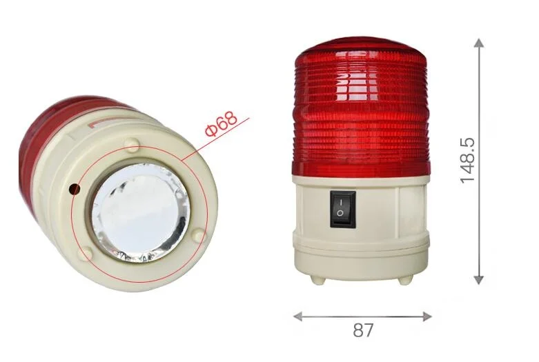 Lâmpada de Alarme de Segurança Blinker sem Som sem Bateria Luz de Advertência Bateria Alimentado Piscando Strobe Sinal Incluída Led 2 Lâmpada de alarme