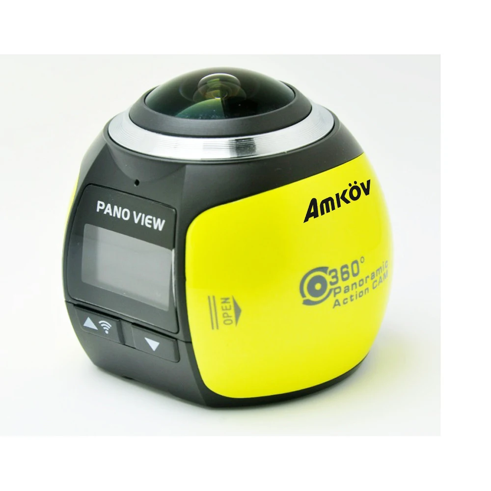 Amkov 4K 360 Panoramic Camera Ultra HD Wifi 2448*2448 Action camera Waterproof Sport Driving VR Sport Camera