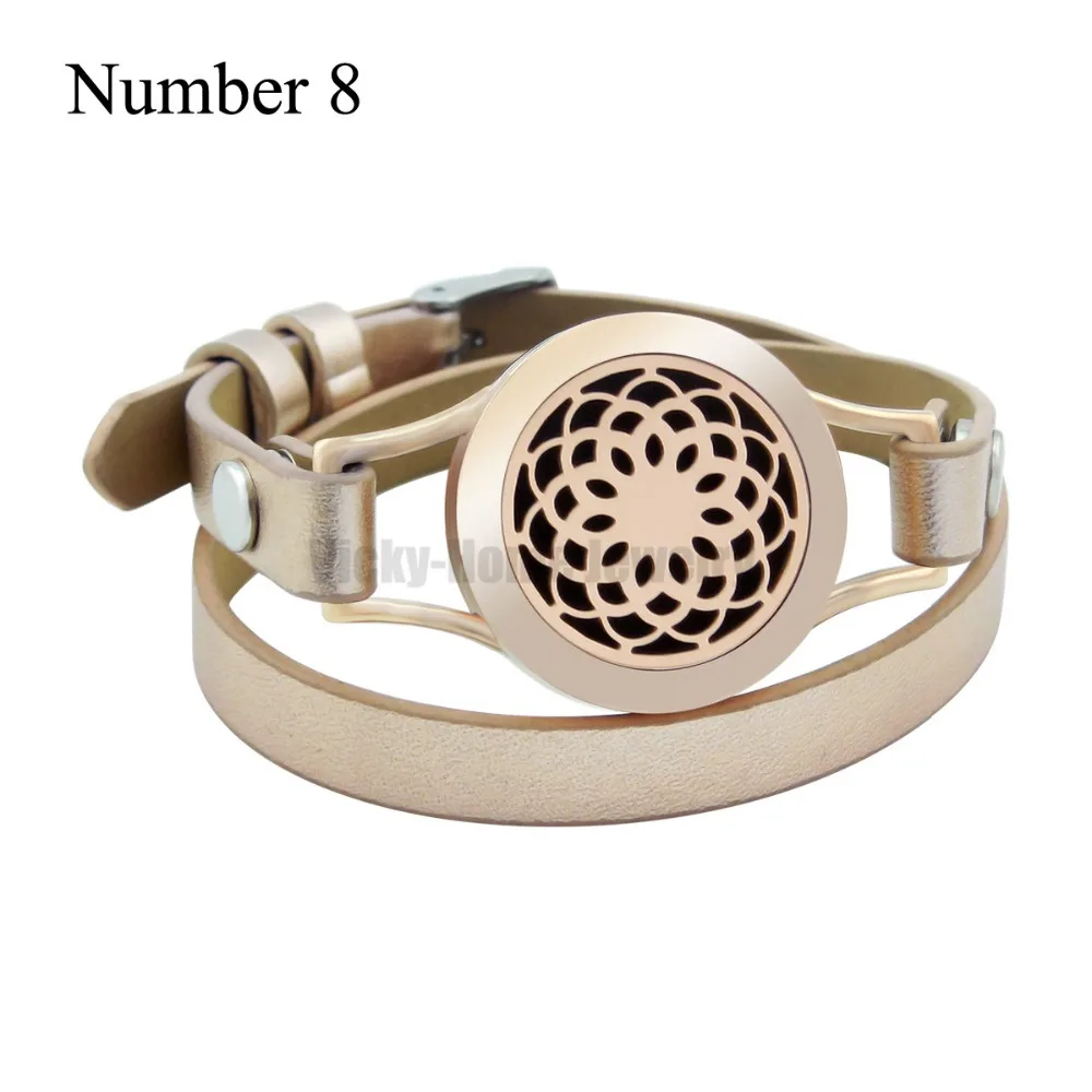 ZP-BS041-26 Diffuser Leather Locket Bracelet 