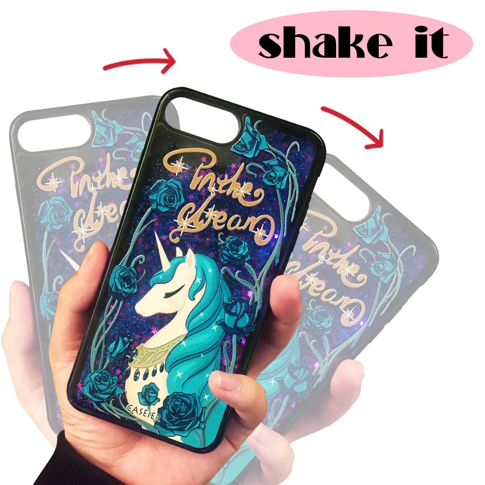 

CASEIER Quicksand Liquid Phone Case For iPhone 6 6s Plus Bling Glitter Sand Cover For iPhone 6 6s Plus 3D Painting Cat Case Capa