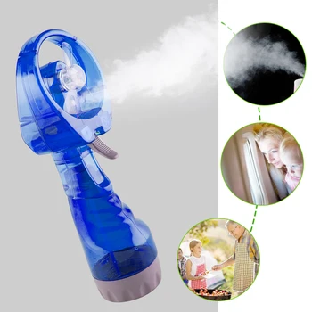 

Portable Mini Hand Held Water Spray Cooling Fan Humidifier Hand Fan Outdoor Electronic Fan Silent Desktop Fan