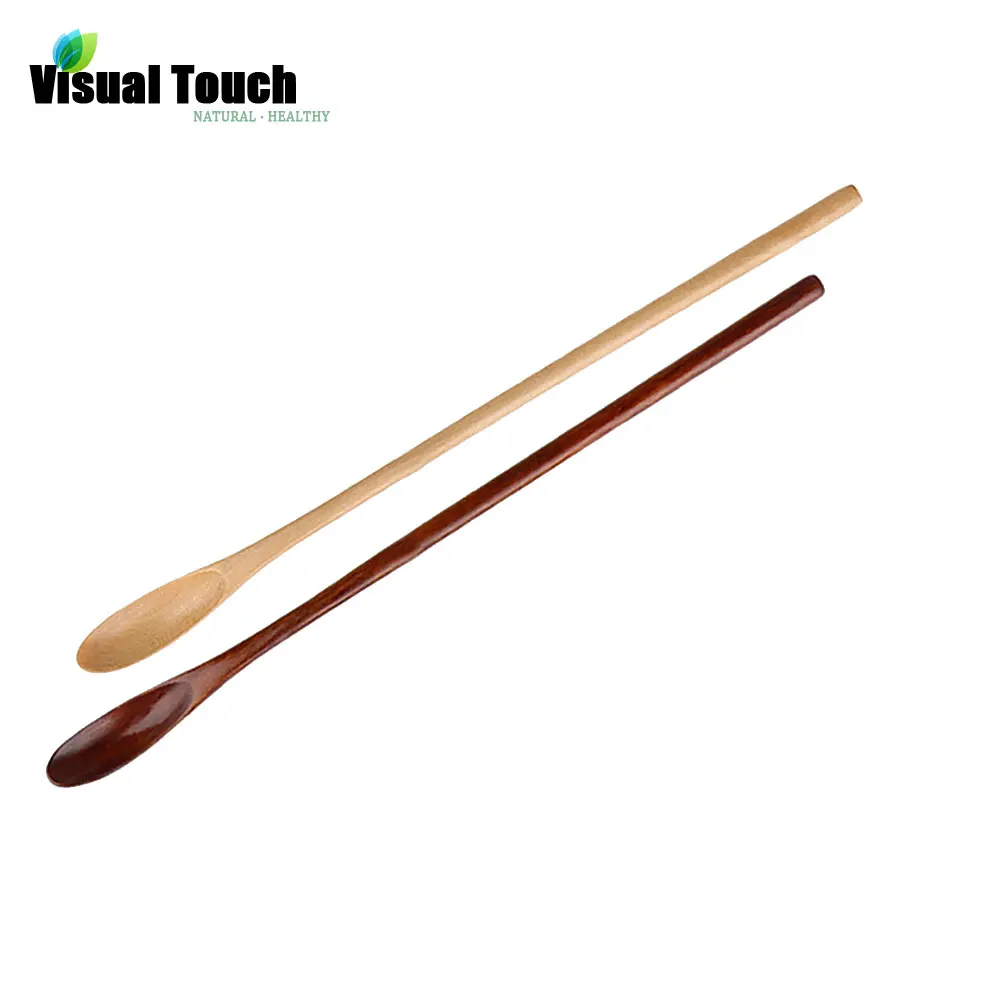 

Visual Touch Wooden Honey Spoon for Honey Jar Long Handle Mixing Spoon Coffee Stirrer Natural Wood Spoon Cooking Tableware