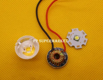 

Cree XM-L LED T6 White Light + 5 Modes LED Driver + Lens with Base Holder