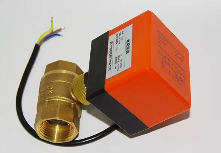 DN25(G1.0") electric actuator valve AC220V Electric Ball Valve Brass