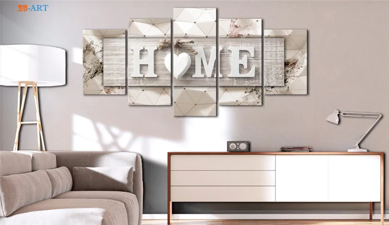 Сердце плакат домашний принт стены Искусство 5 штук современное минималистское полотно модульная Настенная картина гостиная домашний декор