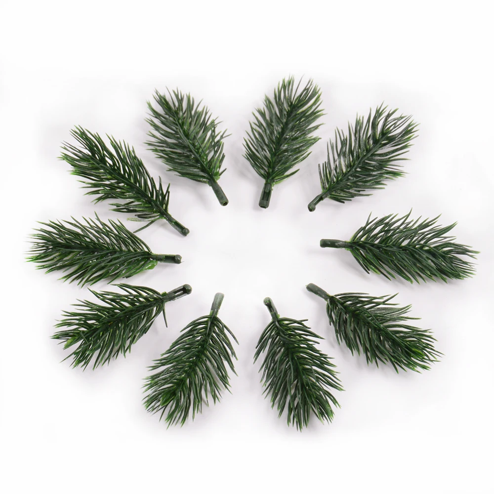 10 шт. сосновая игла искусственное растение искусственный цветок ветка для рождественской елки украшения аксессуары самодельный букет