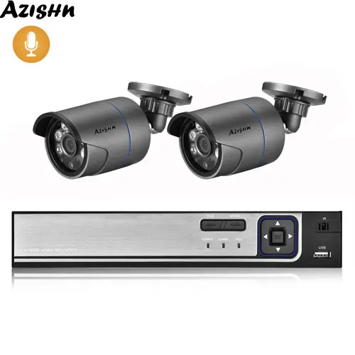 best security camera system AZISHN 8CH 4MP POE NVR CCTV Security System Face Detection HD Outdoor Audio Record IP Camera P2P Home Surveillance Kit System top security cameras Surveillance Items