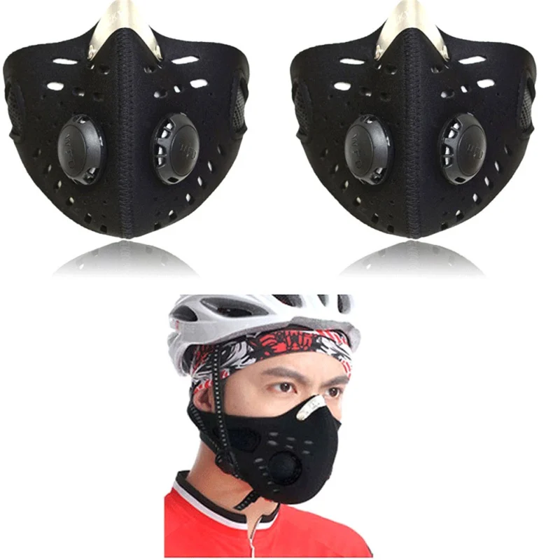 Открытый Анти-пыль Велоспорт маска для лица анти-загрязнения воздушный фильтр дышащий велосипед Велоспорт походные маски для лица для
