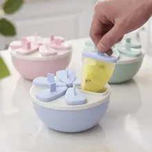 Летний многоразовый Лед Крем формовочная Коробка лоток для кубикового льда замороженные формы для мороженого льда производитель кубиков льда леденец формы кухонные инструменты