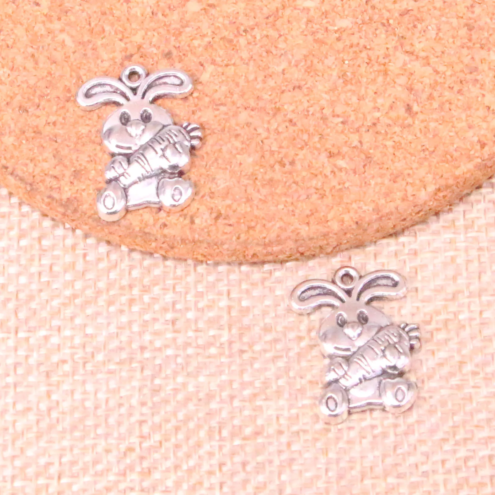 16 шт. подвески кролики ручной работы 21 х15 мм|charm pendant|pendants for jewelry makingtibetan silver plated |