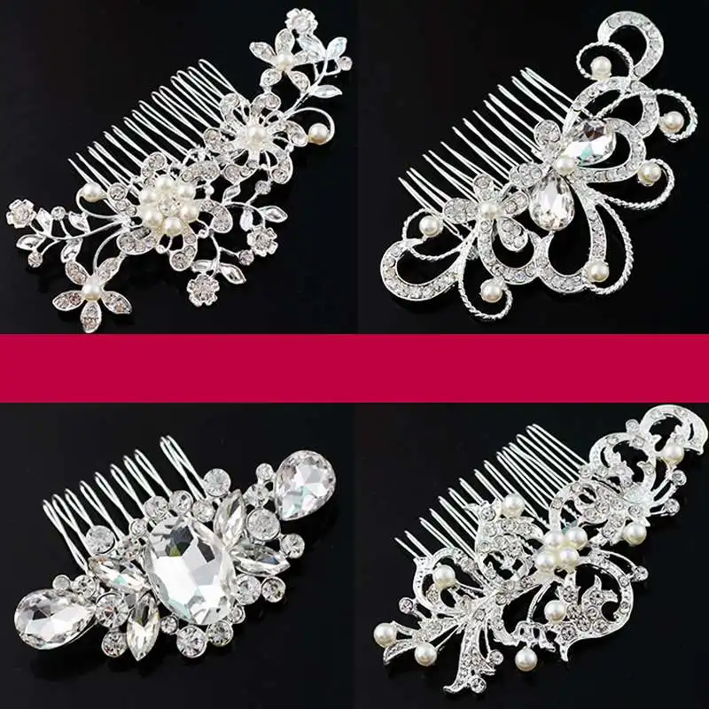Jixing Pince de Mariage Cristal Broche Mariage /épingle Broche Foulard Strass ch/âle Alliage de Zinc Blanc