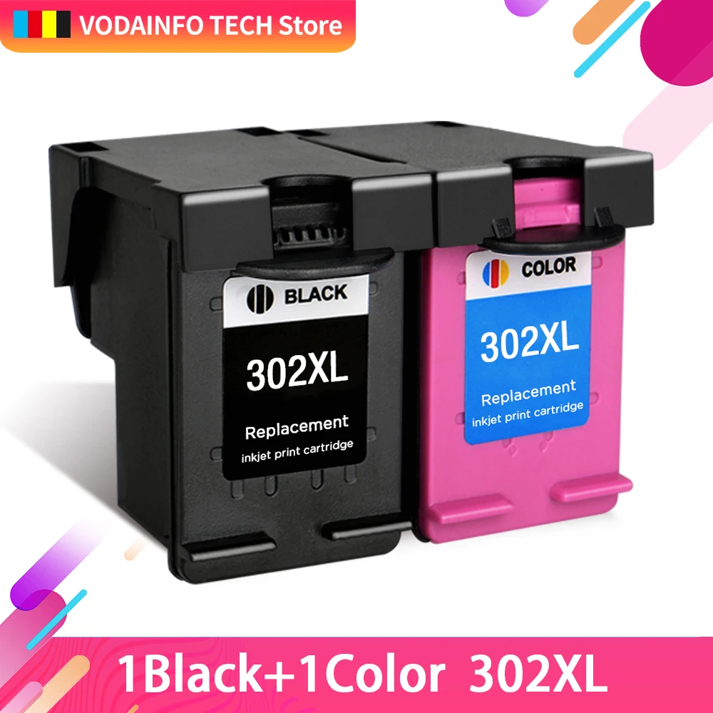 Чернильный картридж QSYRAINBOW 302xl совместимый с HP 302 XL чернильный для Deskjet 2130 ENVY 4520
